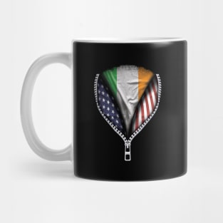 Irish Flag  Ireland Flag American Flag Zip Down - Gift for Irish From Ireland Mug